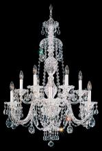  2997-40H - Sterling 12 Light 120V Chandelier in Polished Silver with Heritage Handcut Crystal